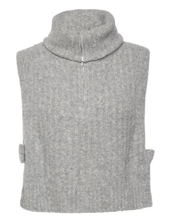 Hafjell Knit Bib Vests Knitted Vests Grå HOLZWEILER