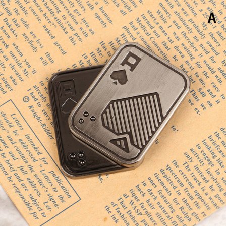 IC Slider Poker A K Metal Push Card EDC Spinners One Size[JUN]