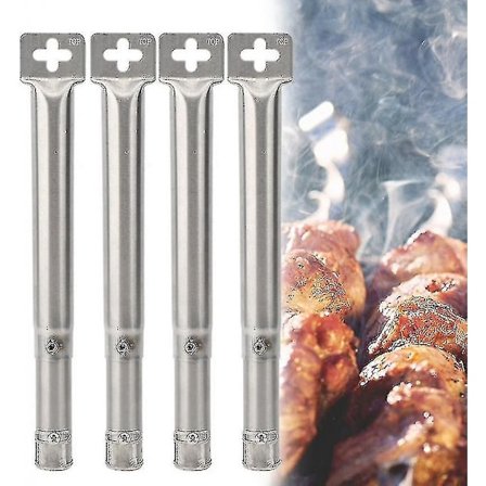 4 st Universal Justerbara Rostfria Bbq Gasgrill Ersättnings Raka Rörbrännare