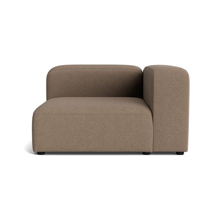 Milo chaiselong, højrevendt - Loop Mørk Beige - 130x130x72 - Sofa, chaiselong