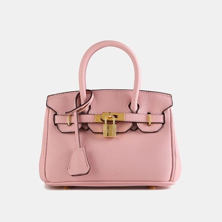 Moderigtig lychee-mønstret klassisk platin taske dametaske high-end stor kapacitet skulder crossbody håndtaske 30cm