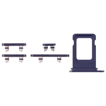 Knappar och Simkorthållare för iPhone 15 Pro/15 Pro Max - Blå