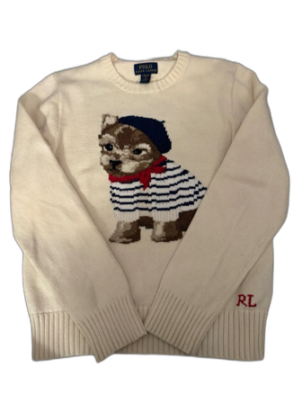 Vit stickad tröja Polo Ralph Lauren