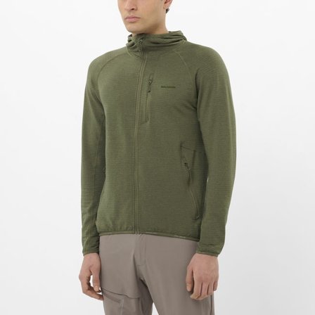 Salomon - Couche intermédiaire à capuche pour homme Essential Lightwarm - Grape Leaf