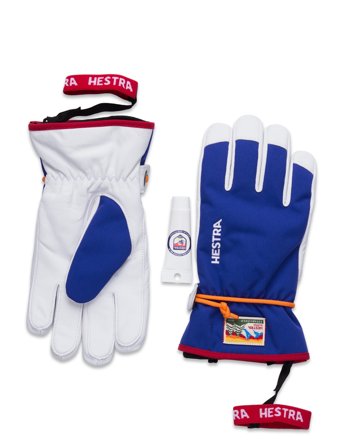 Hestra Wakayama Jr - 5 Finger Red - White - 6-7Y