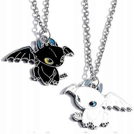 To Drager 2i1 BFF Drage Halskjeder For Venner