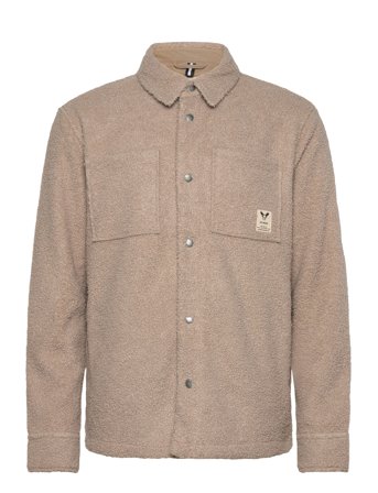 Ace Boucle Overshirt Beige Fat Moose