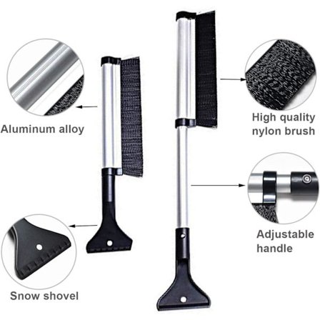 Snøkost, Teleskopisk Snøskrape Snøkost, Snøkost 2 i 1