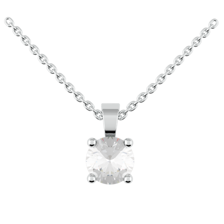 Fjäll, 18K Weißgold : Diamanten - Laborgezüchtet, Halskette - 0.30 Kt, Halskette für Anhänger - Ohne Kette