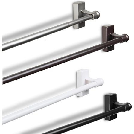 Desyne Magnetisk Stang Gardinstang, Svart, 28-48