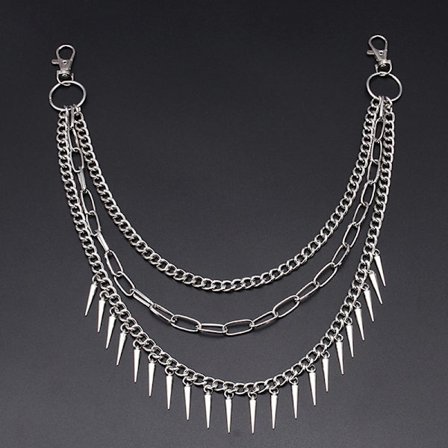 Lagdelt Punk-kjede på jeansbukser Kvinner Spike nøkkelringer - Perfet