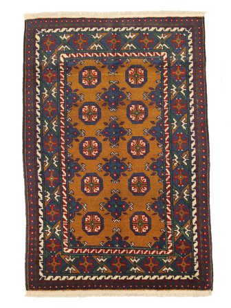 Annodato A Mano Afghan Fine Tappeto 78X121 Di Lana Piccolo