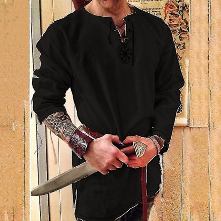 Ridder Cosplay Middelalder Kostume Tunika Halloween Kostumer Til Mænd Voksne Viking Pirat Forklædning Fancy Tøj Karneval Skjorter Farve 2