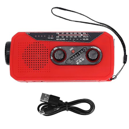 Solcelle Radio med Lys, Håndholdt Nødradio med Solcelleopladning, Bærbar Radio med Ekstraordinær Værdi