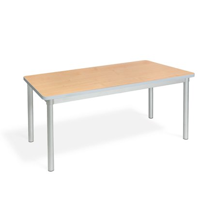Classroom table ENVIRO, 1400x750x640 mm, maple, silver