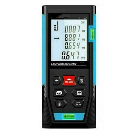 50m Laseretäisyysmittari, Lasermittari, Laskee Etäisyyden Pinta-alan Tilavuuden, Pythagoraan Lause, Tallentaa 99 tietoa, Mykistystoiminto, IP54