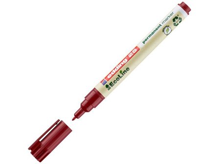 EDDING Märkpenna permanent EcoLine 25, 1 mm, röd - Lyreco - Kontorsmaterial - Pennor - Märkpennor - Rund spets