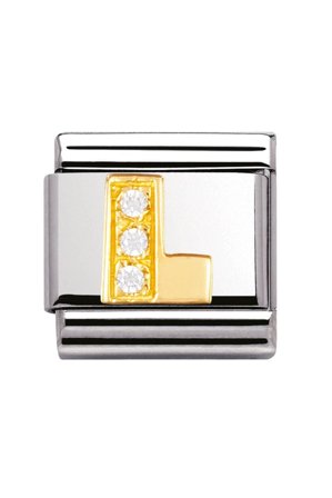 LETTERS 18k Gold and CZ L