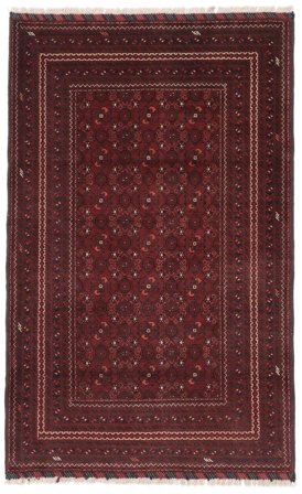 Kunduz Teppe Håndknyttet 110X175 Svart/Mørk Rød Afghanistan