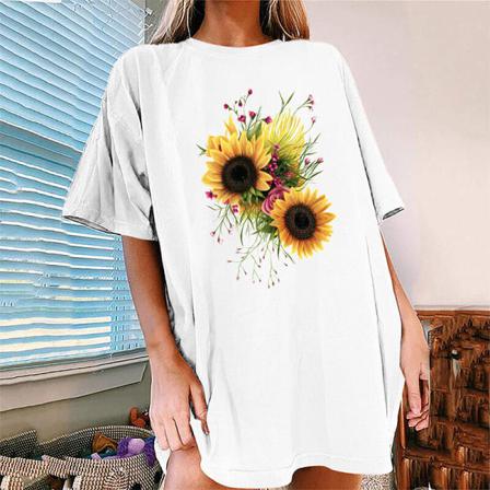 Kortärmad T-shirt För Kvinnor, Boho T-shirt