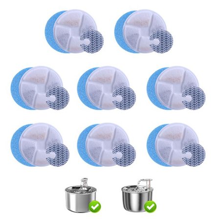 Kattens vandfontæne i rustfrit stål 2L Vandfontæne til kæledyr med justerbar vandstrøm Anti-tør skalningsdispenser til katte og hunde-WELLNGS