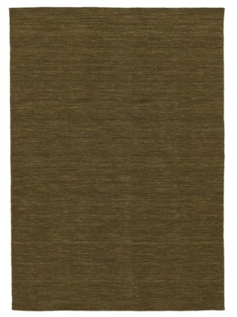 Handloom Flat 160X230 Vert Olive Uni Tapis De Laine