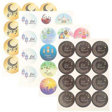 40 Ark med Ramadan-klistremerker Eid Mubarak-klistremerker Ramadan-etiketter for Eid-festdekorasjoner