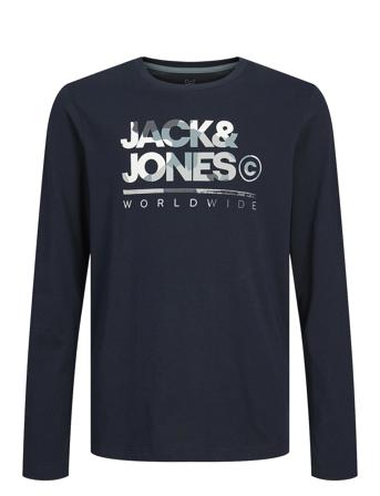 Jjluke Tee Ls Crew Neck Mni Tops T-shirts Long-sleeved T-shirts Navy Jack & J S