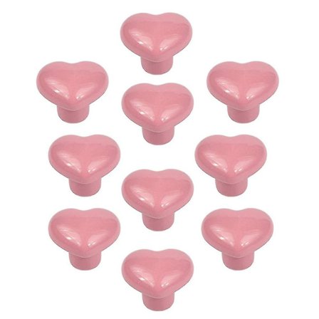 10 kpl keraamiset laatikon vetimet sydämen muotoiset kaapin vetolaatikot vetimet ruuveilla, huonekalunupit vaatteille