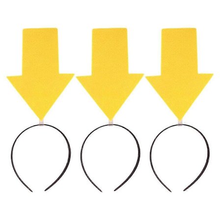 3 stk. Pilhode Hodebånd Morsomt Nydelig Retningsskilt Hårbøyle Pil Ned Boppers Kreativt Halloween Hårbånd Performance Bursdagsfest Hodeplagg