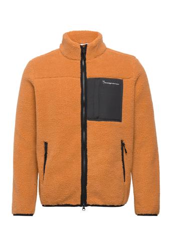 Teddy Fleece Zip Sweat - Grs/Vegan Orange Knowledge Cotton Apparel