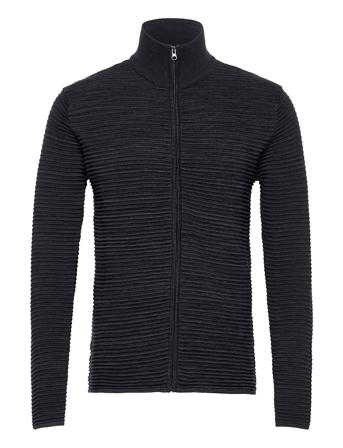 6182904, Knit - Sdstruan Cardigan Knitwear Full Zip Jumpers Navy Solid