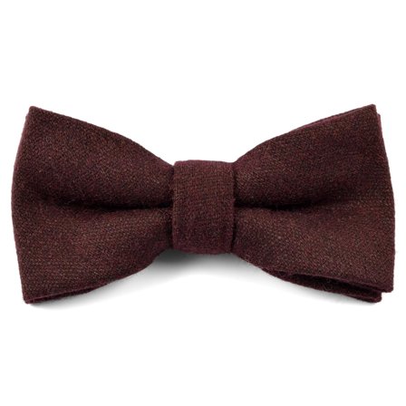 Mørkbordeaux Håndlavet Uld Butterfly til mænd - Bundne butterflies