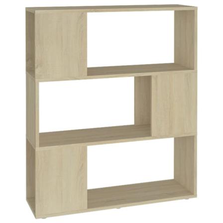Vidaxl Bokhylla/rumsavdelare Sonoma-ek 80x24x94 Cm Konstruerat T Brun