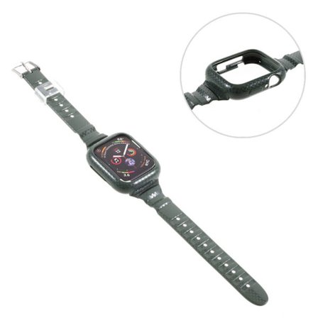 Apple Watch Series 6 / 5 40mm vävd klockarmband ram build - grön