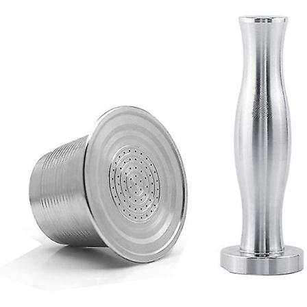 Gjenbrukbar Kaffe Kapsel Påfyllbar Tamper Rustfritt Nespresso