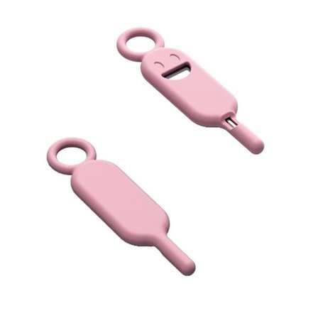 SIM-kortin avaaja avainrenkaan pidikkeellä - Vaaleanpunainen