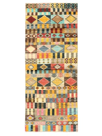 82X199 Tapis Berbère Colourful Moderne De Couloir Orange/Marron (Laine, Afghanistan) Carpetvista
