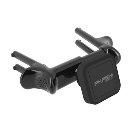 Bilhållare - AKASHI - Magnetisk - Runt ventilationsgaller - Svart - Smartphone och GPS kompatibel