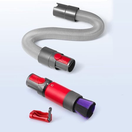Lämplig för Dyson dammsugare V8/V10/V11/V15 tillbehör slang mjuk borste spårlös borste strömbrytare lås (Rengöringsborste + slang + lås)