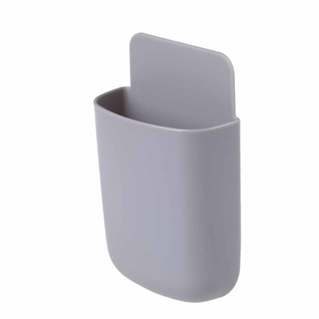 Reiätön seinään kiinnitettävä kaukosäätimen säilytyslaatikko olohuoneen makuuhuoneen kaareva matkapuhelinhylly kaukosäätimen säilytysteline harmaa