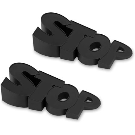 2-pakks Dekorativ Dørstopper, Sklisikker Svart Gummi Dørstopper for