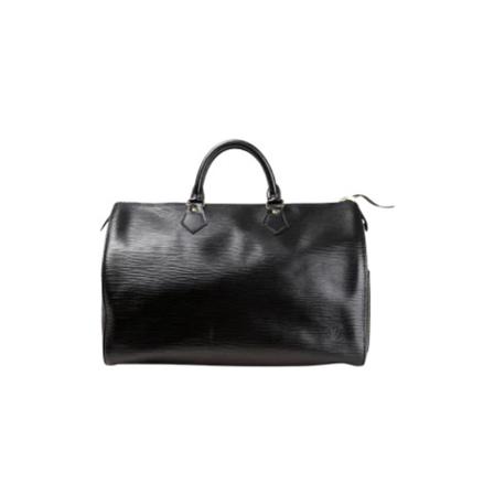 Louis Vuitton Vintage, Pre-owned Leather Speedy Bag Zwart, Dames, Maat:ONE Size
