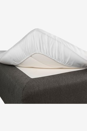 Borganäs of Sweden - Dra på lakan Satin - Vit - Dra-på-lakan - 180X200 - Från Homeroom