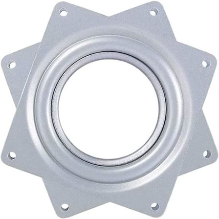 Kugleleje drejeskive, drejeplade, drejesokkel, 360 roterende plade, firkantet metalsving, drejeskål Pall Bar, drejeskål Pall sæde plade, 4 tommer