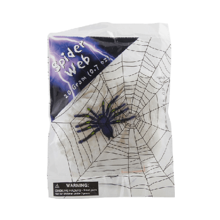 Hedlunds Spindelnät med spindel Partytillbehör ONESIZE