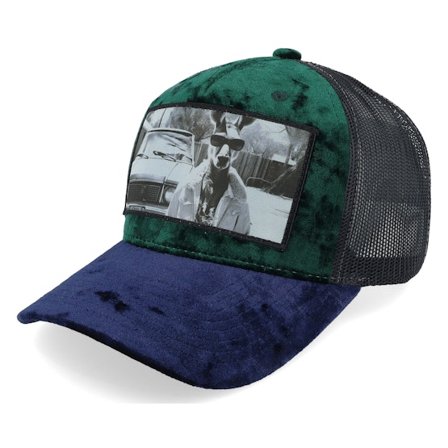 Calza Pennello - Verde trucker Cappellino - Boss Kangaroo Velvet Green/Navy Black A-frame @ Hatstore