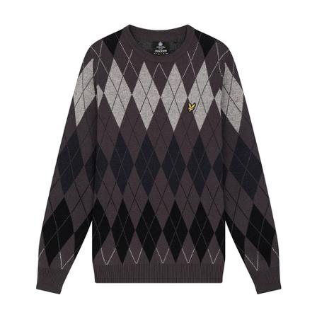 Lyle & Scott, Round-neck Knitwear Szary, Mężczyzna, Rozmiar: S