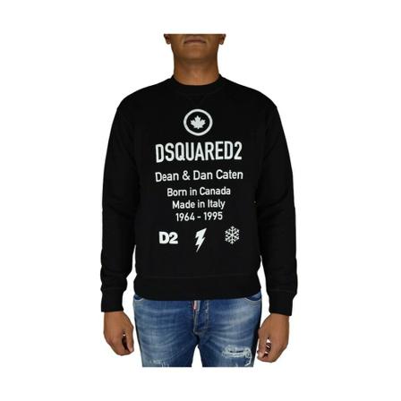 Dsquared2 - Tröjor - Svart - Herr - Storlek: M, Herr, Storlek: M