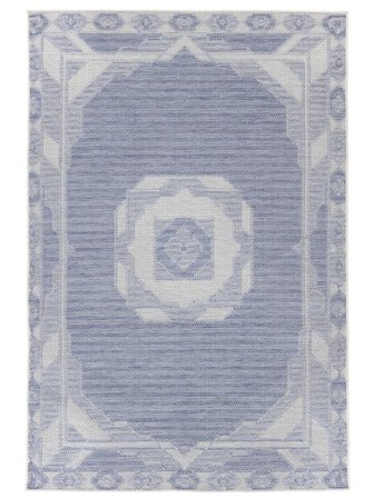 Safi Tapis D’intérieur/Extérieur Lavable 160X230 Bleu/Blanc